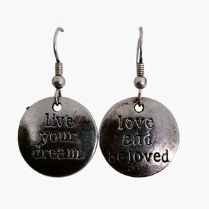 Love and Be Loved Earring Live Your Dream Inspiration  Motivation Romance